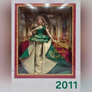 Barbie Holiday 2011 Green and Gold Collector Doll
